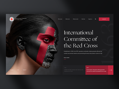 International Committee of the Red Cross branding clean clean website concept design homepage landing page ui ux web design