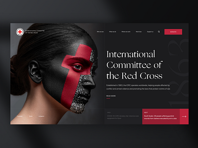 International Committee of the Red Cross branding clean clean website concept design homepage landing page ui ux web design