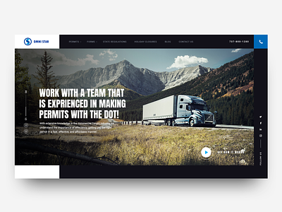 Omni Star auto branding car cars clean clean layout clean website concept design homepage landing page logistics shipping shipping container transport truck ui ux warehouse web design