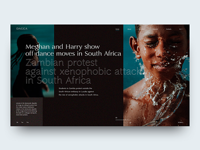 Dagga africa concept creative design interaction minimal news principle typogaphy ui ux web