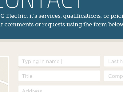Simple form contact fields form