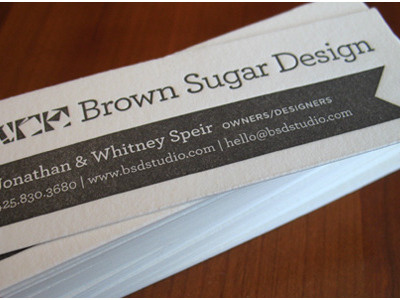 BSD Business Cards business cards gray letterpress reverse