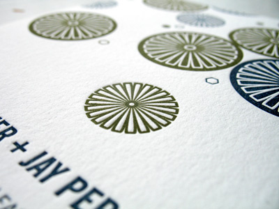 Modern Floral Letterpress cotton letterpress modern