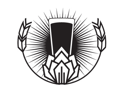 Collective Emblem barley beer crest emblem hops icon pint