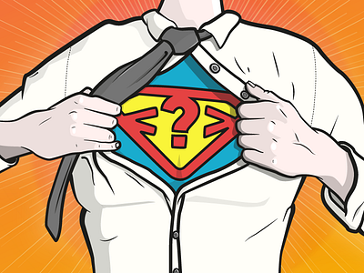 Super PHP man! code ebook illustration man php suit super superman tie vector