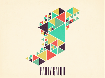 Party gator app gator geometric party rebranding