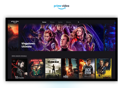 Redesign Amazon Prime Video - Part 1 amazon amazon prime video netflix redesign streaming streaming app video