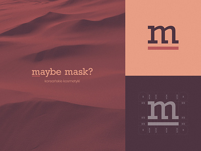 Maybe Mask? — Brand Identity beauty brand identity branding desert design identity korean cosmetics lettermark logo logotype mark mask symbol