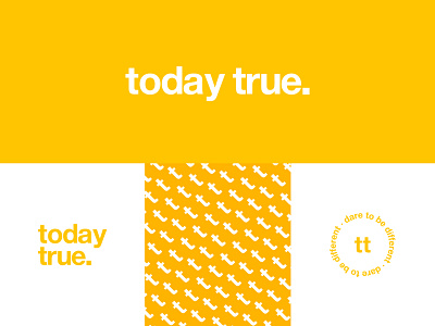 Logo Design for Today True brand identity branding clean design emblem english language lettermark logo logotype mark minimal monogram school symbol yellow