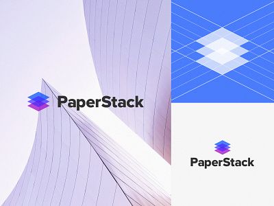 Logo Design for PaperStack branding clean colorful combination mark design logo logotype simple symbol wordmark