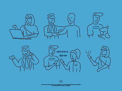 Dallas Illustrations blue character clubhouse conversation design digital dog illustration laptop linear phone vector