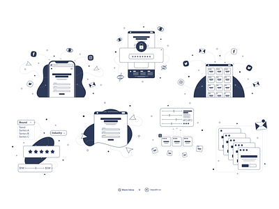 Illustration system for Warm Intros ✨