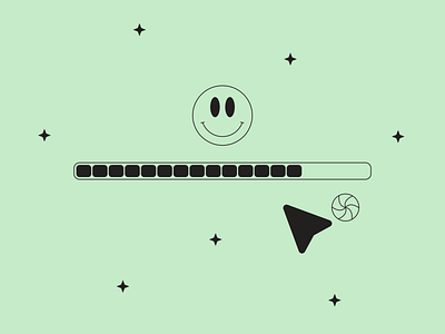 Loading illustration from Tokyo Illustrations 1.0 ⛩ design digital download face illustration kapustin linear loading outline product smile tokyo ui ux vector web