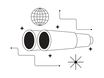 Binoculars from Tokyo Illustrations 1.0 ⛩ binoculars design digital illustration kapustin linear look outline see tokyo ui ux vector watch