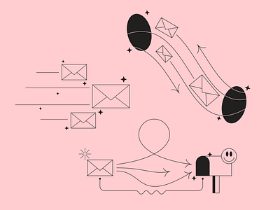 Mails from Tokyo Illustrations 1.0 ⛩ design digital illustration kapustin linear mail outline tokyo vector