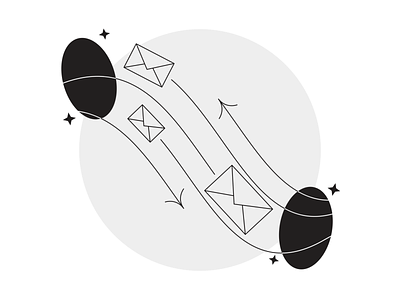 Mails illustration from Tokyo Illustrations 1.0 ⛩ comunication design digital illustration kapustin linear mails outline send spam vector