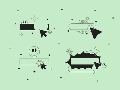 Click illustrations from Tokyo Illustrations 1.0 ⛩ action click cta design digital illustration kapustin linear outline pack resources set tap tokyo vector