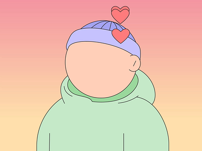 Happy Valentine's Day 💚 avatar character colorful day design digital fun happy illustration kapustin valentine vector