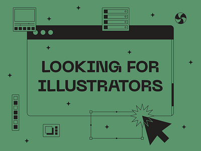 I’m looking for illustrators! 2d colorful design digital freelance hiring illustration illustrator kapustin linear outline tokyo vector work