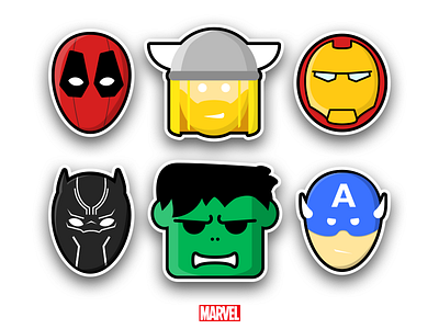 Marvel Superheroes /1/ america black captain deadpool hulk illustration iron man marvel panther superheroes thor