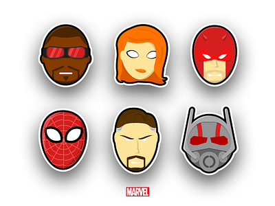 Marvel Superheroes /2/ antman black daredevil doctor falcon illustration marvel spiderman strange superheroes widow