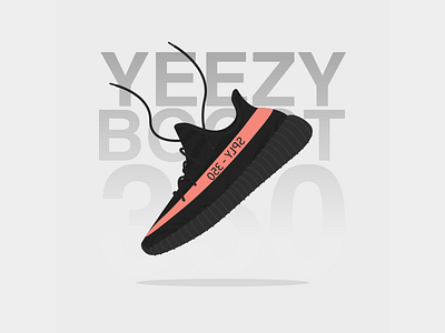Yeezy Boost 350 V2 Black 350 black boost fashion illustration kanye shoes sneakers sply tint v2 yeezy