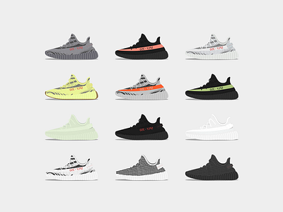 Sneakers Collection /2/ 350 boost fashion illustration kanye shoes sneakers sply v2 yeezy