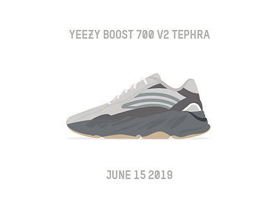Yeezy Boost 700 V2 Tephra 700 adidas boost design digital drop fashion illustration kanye sneakers tephra v2 vector yeezy