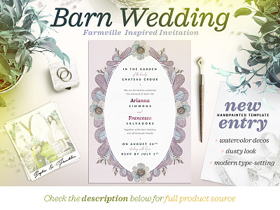 Dusty Wedding At The Barn Card II