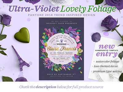 Ultra-Violet Lovely Foliage Invite II