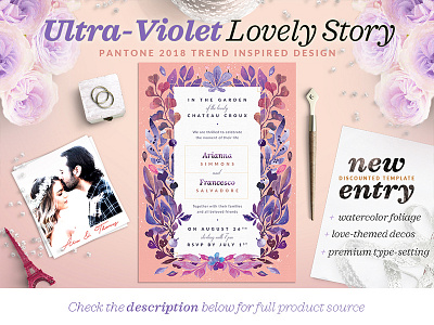 Ultra-Violet Lovely Story Invite I