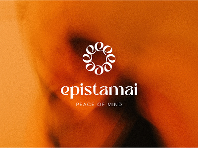 Epistamai clean design e logo logo logo design minimal modern peace simple wellness logo
