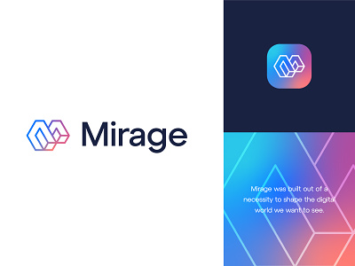 Mirage blockchain blockchain logo clean creative crypto design logo logo design minimal modern simple