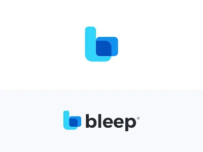 Bleep blue branding colorful creative initials letter b logo logo design logo mark modern simple