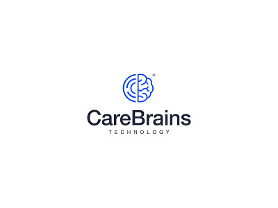 CareBrains ai brain illustrator lines logo minimal modern photoshop simple tech