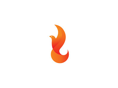 Fire + Bird bird branding clean creative fire gradient illustration logo logodesign logodesignchallenge modern simple simple clean interface
