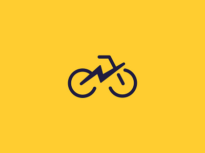 E-Bike Logo Concept bike bolt branding e bike ebike electronic bike icon logo logo design minimal modern power simple yellow