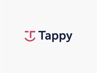 Tappy Logo Concept branding clean creative design happy happy accident illustrator initial letter logo logo design minimal modern simple t letter