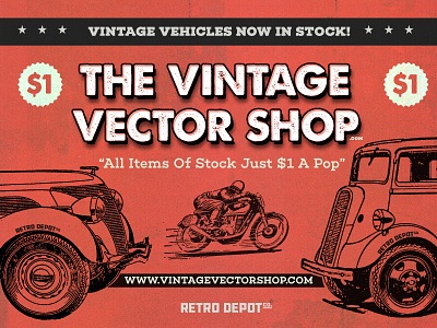 The Vintage Vector Shop classic car graphic design poster retro vintage vintage poster