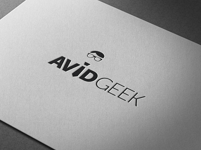 Avid Geek Logo emboss emboss logo fun logo geek logo glasses logo logo design
