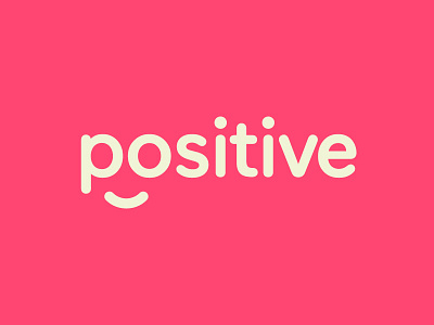 Positive Logo clever face face logo fun fun logo happy logo logo design positive red