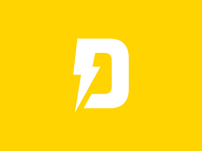 Direct Currents - Logo Marque brand identity branding d logo electrical electrical branding electrical logo icon letter mark lightning logo logo design logomark yellow