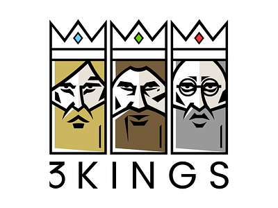 3 Kings illustration logo