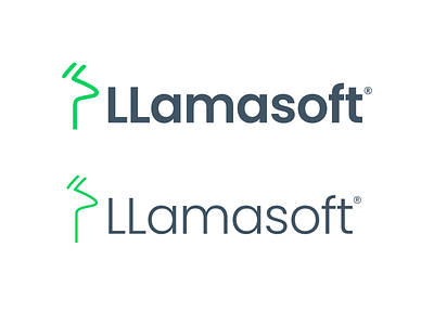 LLamasoft new logo design study branding design illustration logo typography