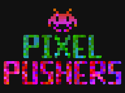 Pxlpshrs concept designer multicolor pixel pixels pushers random space invaders