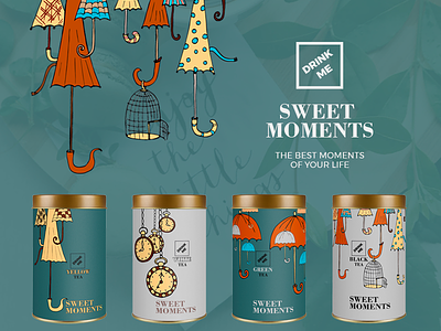 Sweet Moments chocolate coffe illustratiuns tea website