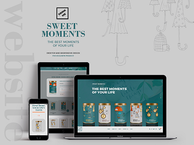 Sweet Moments coffee illustrations responsive tea website