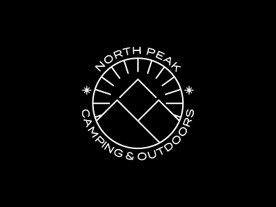 North Peak - Camping and Outdoors badge design brand brand identity branding camping camping and outdoors camping logo clothing badge clothing brand clothing logo clothing logo design identity logo logo design nature logo north peak outdoors outdoors logo sustainable brand sustainable clothing