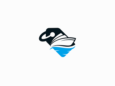 ship logo boat design flat logo ocean seller ship