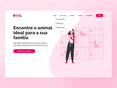 Cantinho do Tareco desktop landing page re-design